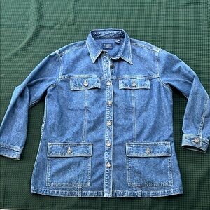 Jacket Jean garden Crazy Horse jean women’s 1X Liz Claire Blue Relaxed Fit